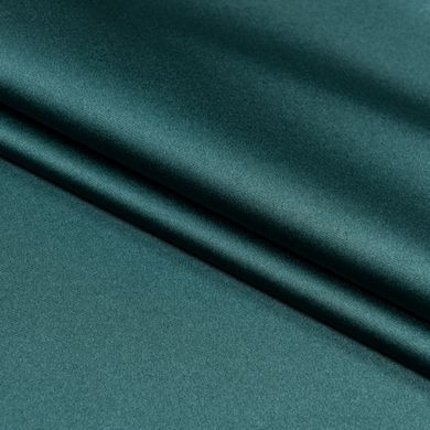 Штори Атлас декоративний Туреччина MacroHorizon Темна Бірюза, 170*145 см (2 шт.)