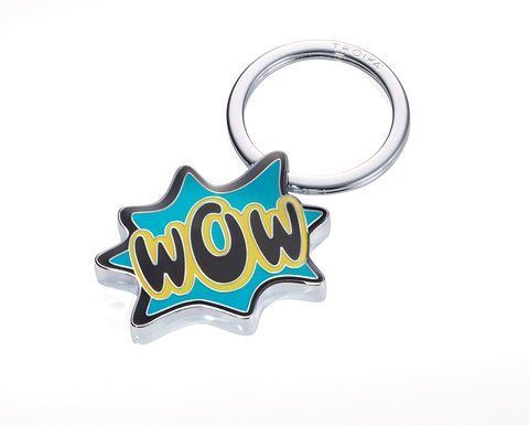 Брелок Troika "Wow" синій, Синій, 7.5 х 4 см