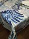 Скатерть с тефлоновым покрытием MacroHorizon Монстера Серо-Синий