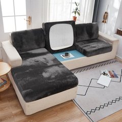 Чехлы на диванные подушки - сидушки Homytex Темно-серый Двухместный 100*120 (50/70)+20см.