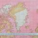 Комплект Декоративних Штор із принтом Іспанія Карта Миру Рожевий арт. MG-165065
