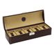 Скринька для зберігання годинника Friedrich Lederwaren Le Croc 5, коричнева, 29.5 x 10 x 9 см