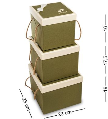 Подарункова упаковка WG-64 Набір коробок з 3шт - Варіант A (AE-301 117)
