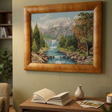 Гобеленовая картина в рамке "Водопад" 55&times;44 см, 55*44 см