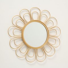 Зеркало Цветок металл золото d37см 1017263-3 лепесток
