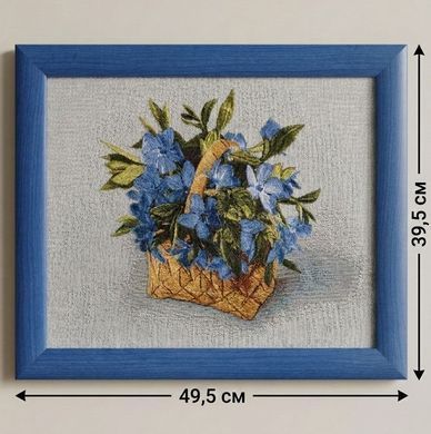 Гобеленова картина в рамці "Квіти в кошику", 49*39 см, 49*39 см