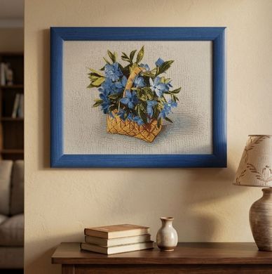 Гобеленова картина в рамці "Квіти в кошику", 49*39 см, 49*39 см