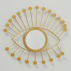 Настенное зеркало в форме глаза металл золото w33см 2011165