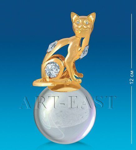 AR-3746/ 4 Фигурка на шаре "Кошка" (Юнион)