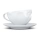 Чашка с блюдцем для кофе Tassen Хитрая улыбка (200 мл), фарфор