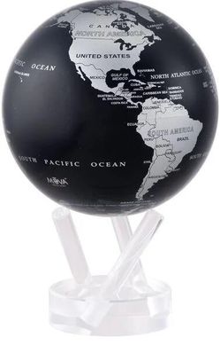 Гіро-глобус Solar Globe "Політична карта" 21,6 см сріблясто-чорний (MG-85-SBE)