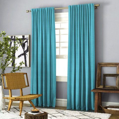 Шторы Однотонные Испания IBIZA Ярко-Голубой, арт. MG-SHT-129840, 170*135 см (2 шт.)