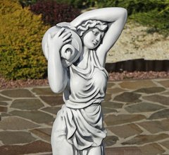 Садова скульптура Дама з глечиком 83х26х23 см ССП00884 Сірий