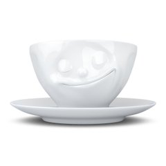 Чашка з блюдцем для кави Tassen Щаслива усмішка (200 мл), фарфор