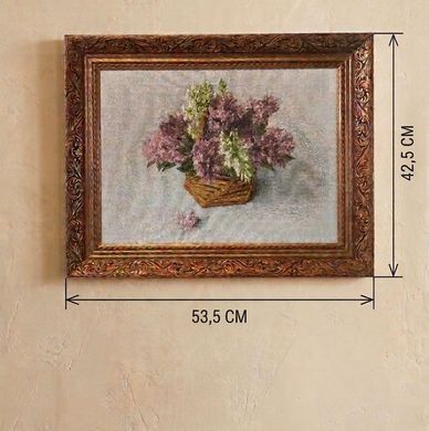 Гобеленовая картина в рамке &laquo;Сирень в корзине&raquo; 53,5&times;42,5 см, 53,5*42,5 см, 53,5*42,5 см