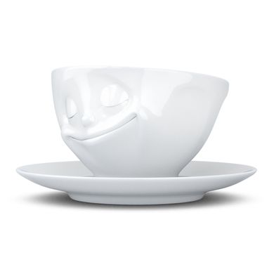 Чашка с блюдцем для кофе Tassen Счастливая улыбка (200 мл), фарфор