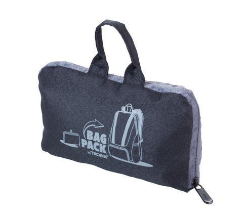 Рюкзак складной Troika "BAGPACK", черный, Чорний, 19 х 6 х 10 см