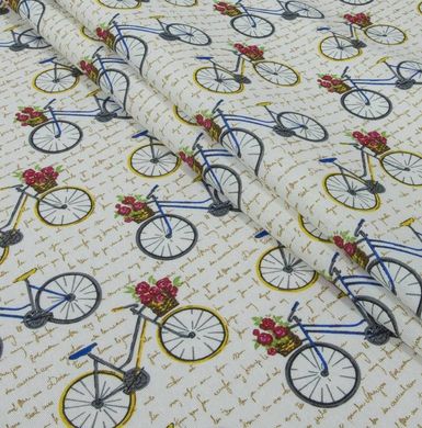 Комплект Декоративних Штор із принтом Іспанія Велосипеди, арт. MG-134226