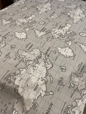 Скатертина з тефлоновим покриттям MacroHorizon Карта Сірий