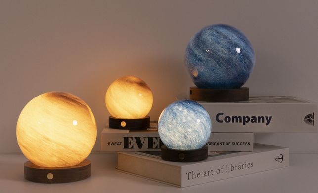 Світильник на акумуляторі Gingko AstraGlass Light Large, піщана буря, 8 режимів освітлення | G050L-SS